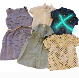 Carter's Baby Gap Toddler Girls 18-24M Clothes Tops Vest Dress Shirt Lot Of 4